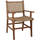 Karrige druri teak me rattan të thurur 54×58×88 cm (HM9385.01)