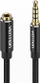 Kabllo audio zgjatëse Vention Cotton Braided, TRRS 3.5mm, 1m, e zezë