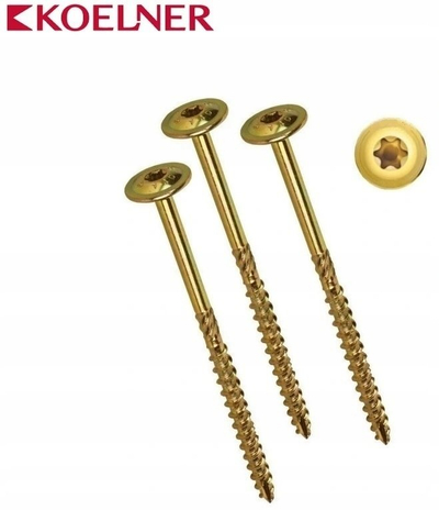 Vidhë strukturore për dru TBS 8x220mm, Torx TX40, çelik i zinkuar i verdhë, 50 copë