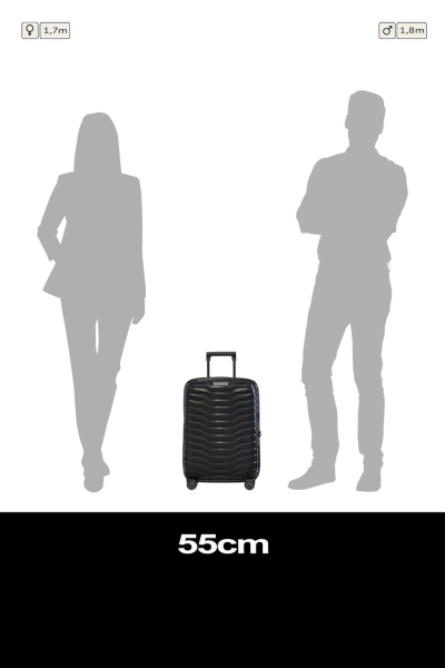 Valixhe Hard Me 4 Rrota Samsonite Proxis 55/20 Ngjyrë E Zezë