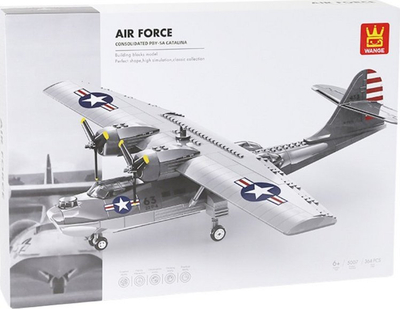 Blloqe ndërtuese LeanToys PBY-5A Catalina, 364 pjesë, avion ushtarak, shumengjyrësh