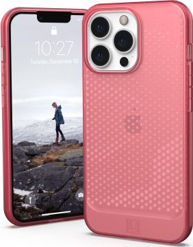 Kapak telefoni UAG Lucent për iPhone 13 Pro Max, 6.7", mbron nga goditjet, rozë i tejdukshëm
