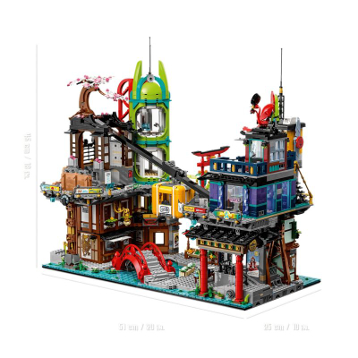 Set ndërtimi LEGO Ninjago City Markets 71799, 6163 pjesë, për moshat 14+, shumëngjyrësh