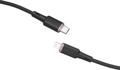 Kabllo USB Acefast Type C Lightning, 1.2 m, 30W, e zezë