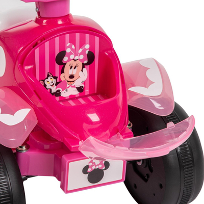 Automjet elektrik për fëmijë Huffy Myszka Minnie 19075W, quad, deri 20 kg, i bardhë rozë e zi