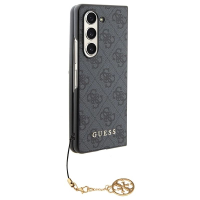 Futrollë Guess 4G Charms GUHCZFD5GF4GGR për Samsung Galaxy Z Fold5, gri