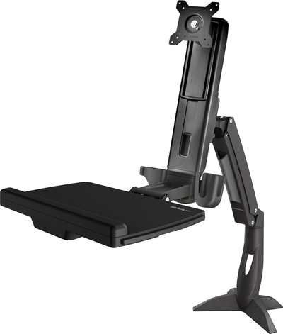 Krah monitori StarTech Sit Stand, për monitor 34\", fiksohet në tavolinë, i zi