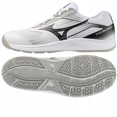 Atlete hendbolli Mizuno Cyclone Speed 5, indoor, të bardha e zeza