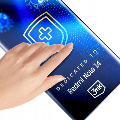 Mbrojtëse ekrani 3MK SilverProtect+ për Redmi Note 14 4G, antibakteriale, transparente