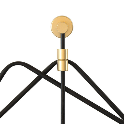 Orë muri MPM E04.4478.90, 60cm, metal moderne, e zezë