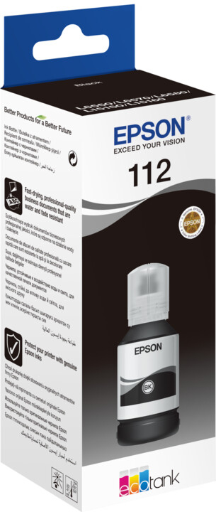 Ngjyrë për printer Epson C13T06C14A, EcoTank 112, e zezë