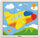 Puzzle Viga me figurën e aeroplanit, me 9 elemente