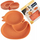 Pjatë për kalamaj Orion Silicone Divided Duck, 19.5x19 cm, portokalli