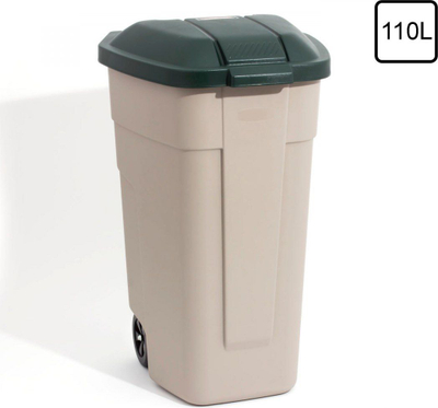 Канта за отпад универзална 110L, пластична, 88cm, сива