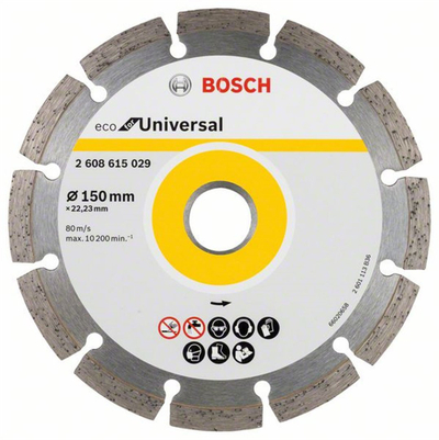 Disk diamant prerës Bosch ECO Universal, 150mm, set 10 copë, i segmentuar
