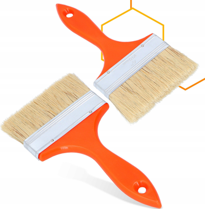 Furçë e sheshtë Polax Eco Mixed Bristle, 10 cm, përzierje qimesh natyrale dhe sintetike