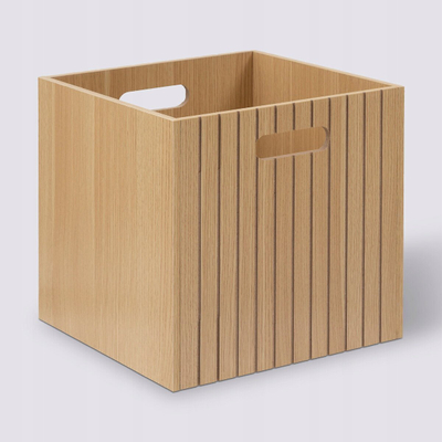 Shportë organizuese Tasso, 31x31cm, material druri, ngjyrë natyrale