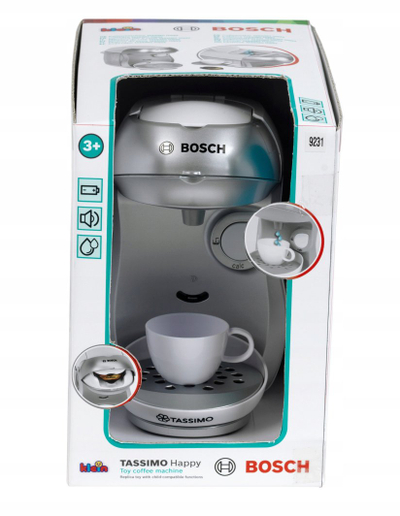 Makineri kafeje lodër për fëmijë Klein Bosch Tassimo Happy, me efekt zëri, shumëngjyrëshe