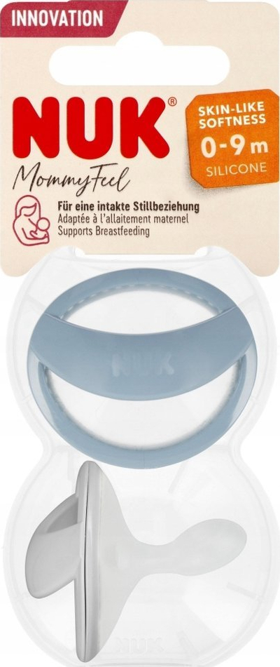 Biberon NUK MommyFeel, silikon pa BPA, 0-9 muajsh, jeans edhe greige