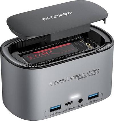Stacion dokimi Blitzwolf BW-TH12, 14‑në‑1, USB‑C 100W, gri