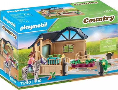 Set loje Playmobil Country 71240, stallë kali, 68 copë, shumëngjyrësh