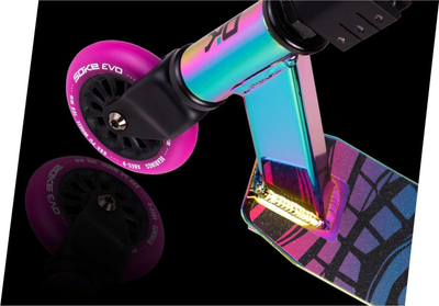 Trotinet stunt Soke EVO Street Rainbow, goma 100mm, deri 100kg, shumëngjyrëshe