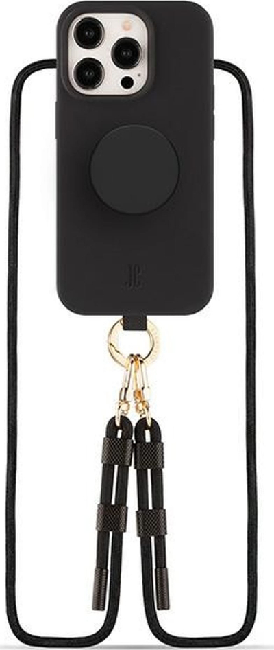 Mbulesë telefoni JE Just Elegance 3n1 PopGrip për iPhone 15 Pro 6.1", TPU, e zezë