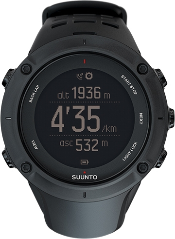 Matës aktiviteti Suunto Ambit3, i zi