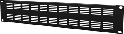 Panel i verbër rack BSV Series, 19", me ventilim, i zi mat
