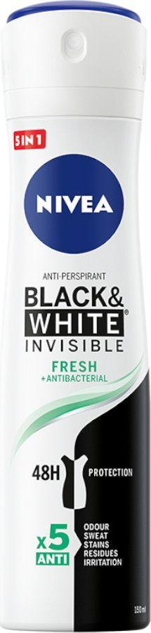 Deodorant për femra Nivea Invisible Fresh Black & White, 150 ml