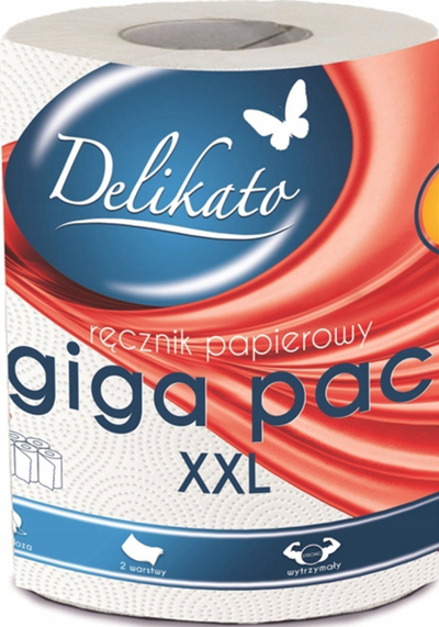 Letër kuzhine Delikato Giga XXL, 2-shtreshe, rrotull e bardhë