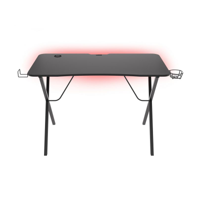 Tavolinë gaming Genesis Holm 200 RGB, 113x60 cm, me ndriçim RGB, e zezë