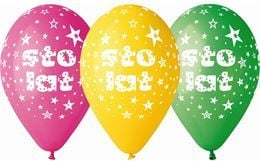 Balona Godan Balloon 12 Premium, 30 cm, Happy Birthday, pastel shumëngjyrëshe