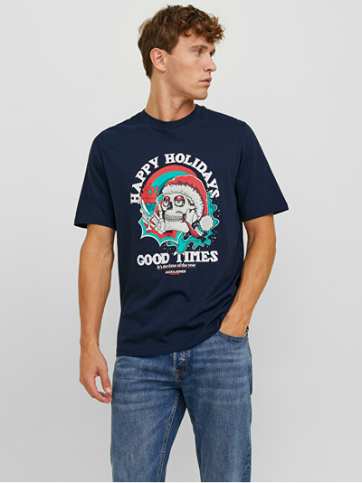 Maicë Jack&Jones JORCHRISTMAS Standard Fit 12246599 Sky Captain