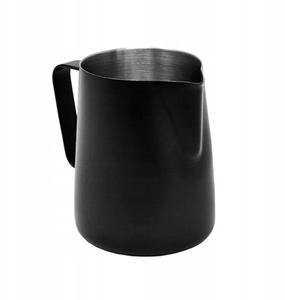 Чаша за шлаг од млеко без марка, 330 ml, со мерна скала, црна