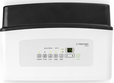 Dezhumidifikues Trotec TTK 96 E, me ekran digjital, me depozitë uji, i bardhë
