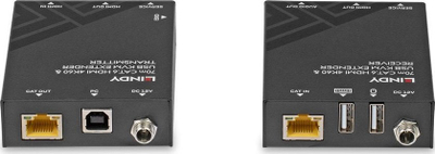 KVM extender Lindy 70m Cat.6, HDMI 4K60, USB edhe audio