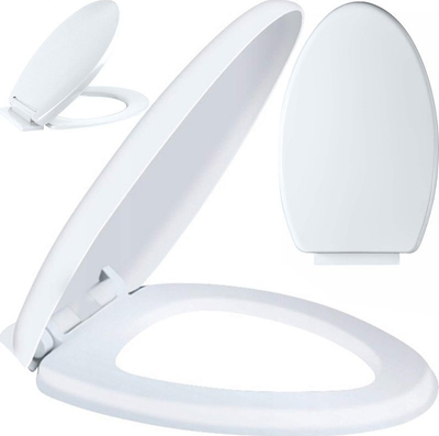 Kapak tualeti universale Hard Soft Close, plastikë PP, formë veze, i bardhë