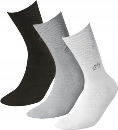 Здравствени чорапи DeoMed Cotton Silver, без притисок, големина 35-38, темно сива
