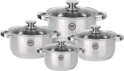 Set tenxheresh MG Home Verso, 8 copë, çelik inox, për induksion