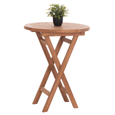 Tavolinë kopshti HomeMarkt Eris, druri teak, palosëse, 60x60x75 cm, ngjyrë natyrale
