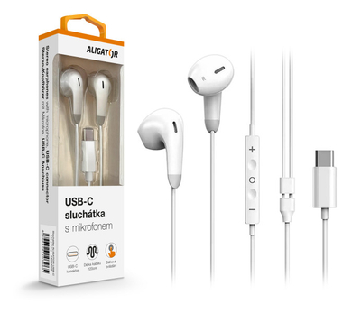 Kufje ALIGATOR Cool Music AE007, USB-C, të bardha
