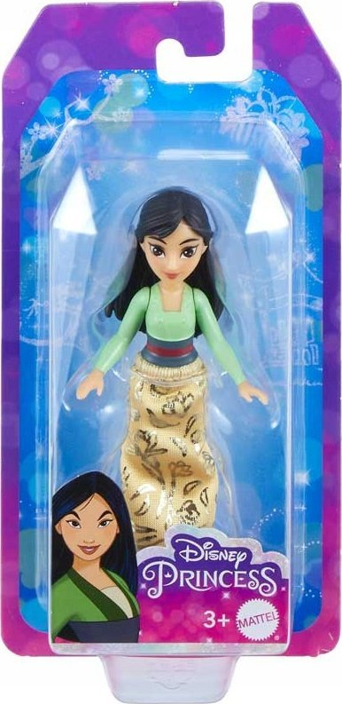 Kukullë e vogël Mattel Disney Princess, 9 cm, me nyje që lëvizin, shumëngjyrëshe