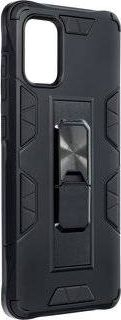 Mbrojtëse universale telefoni Rugged Armor, me këmbë mbajtëse, antirrëshqitëse, e zezë