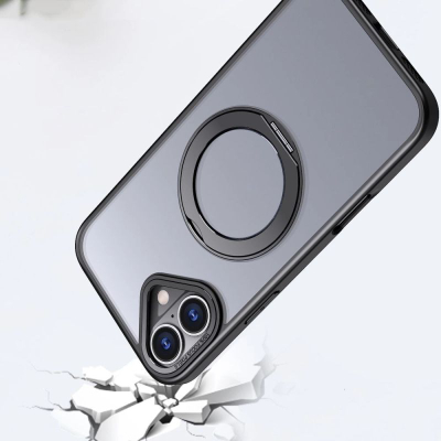 Кутија за телефон Tech-Protect Magring MagSafe, за iPhone 16E, прстен 360°, мат црна