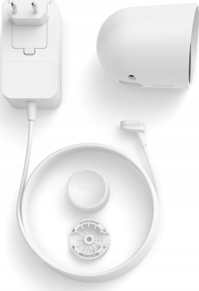 Камера за безбедност Philips Hue Secure Wired Bullet, IP65, за надворешна и внатрешна употреба, бела
