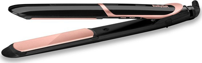 Pjastrues flokësh BaByliss Super Smooth 235 ST391E, 235°C, pllaka të gjera, i zi me rozë