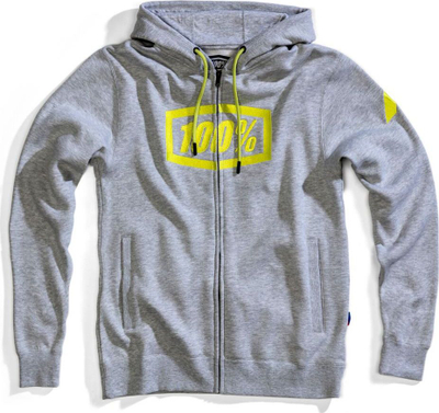 Bluzë me kapuç 100% Syndicate Hooded Zip, për meshkuj, madhësia L, gri