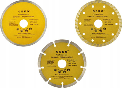 Disk prerës diamant GEKO, 115mm, beton dhe tullë