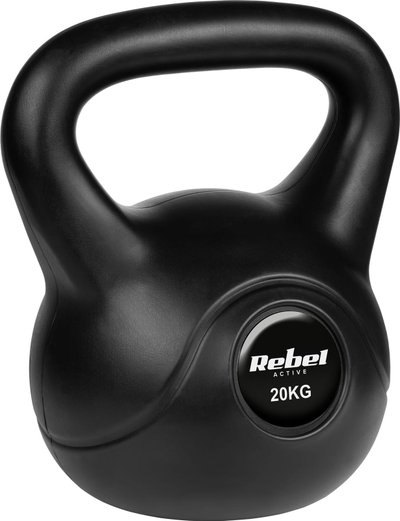 Kettlebell Rebel Active Bituminous, 20kg, PVC, gri